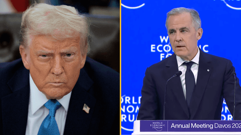Mark Carney receives standing ovation for honest assessment of Trump situation 