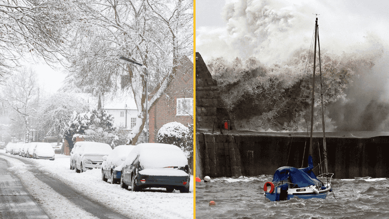 All the places with ‘danger to life’ and snow warnings in the UK as Storm Chandra hits
