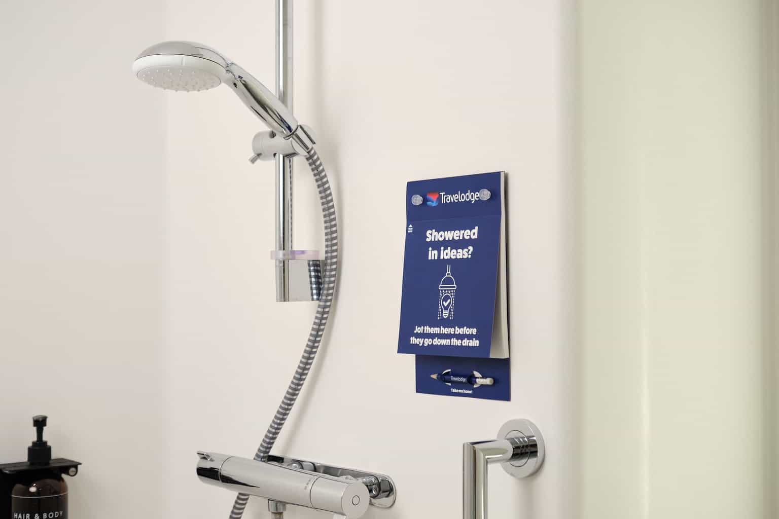 Hotel chain puts notepads in showers so you can jot down your best ideas
