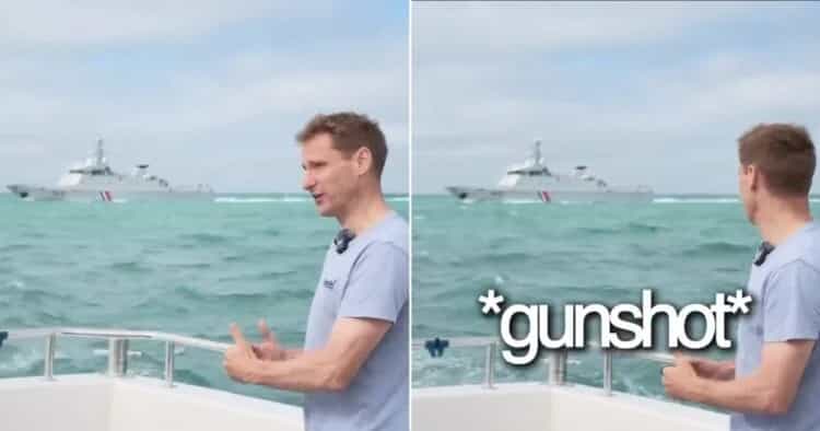 French warship accused of ‘firing warning shots’ as Tory MP Chris Philp films in Channel