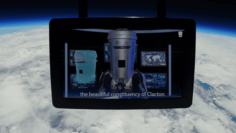 WATCH: Count Binface addresses nation ‘from edge of space’