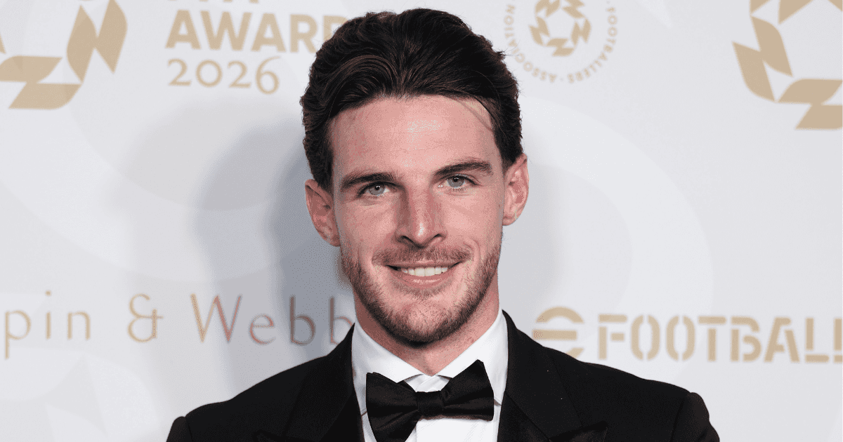Declan Rice praised for act seconds after Bruno Fernandes won PFA Player of the Year