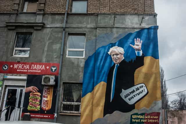 A Russian drone hit a Ukrainian train minutes after Boris Johnson passed through