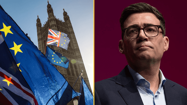 Burnham says UK might rejoin EU after next general election as he will consider ‘going all the way’