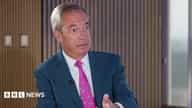 Nigel Farage speaking during a BBC interview