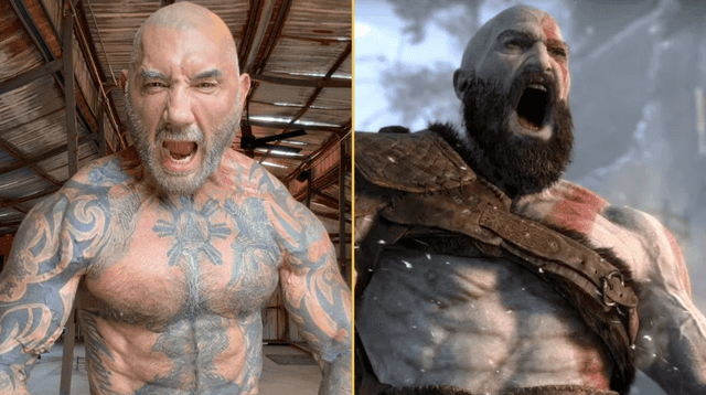 Dave Bautista shows off incredible transformation for Kratos in God of War series Dave Bautista shows off incredible transformation for Kratos in God of War series