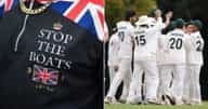 Protestors in Portsmouth had to be talked down after they mistook Pakistan’s under-19s cricket team for a group of asylum seekers.