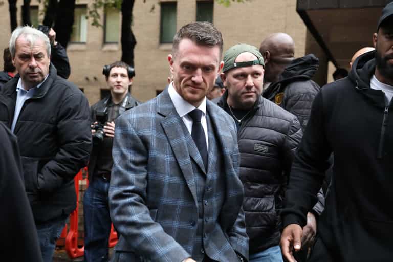 Tommy Robinson found guilty of harassing two journalists