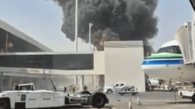 Pilot one of three killed as plane destroyed as Houthis attack Riyadh Airport