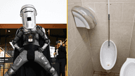 A hand dryer targeted by Count Binface during his election campaigns has reportedly been moved.