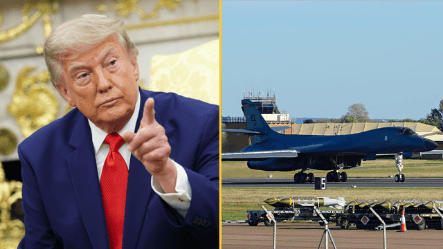 Trump says there were new ‘threats’ which led to US pulling bombers from RAF Fairford