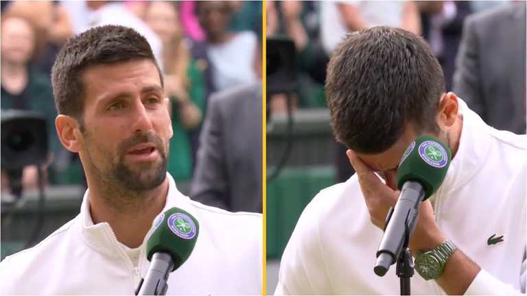 Novak Djokovic breaks down in tears after losing Wimbledon classic to Carlos Alcaraz