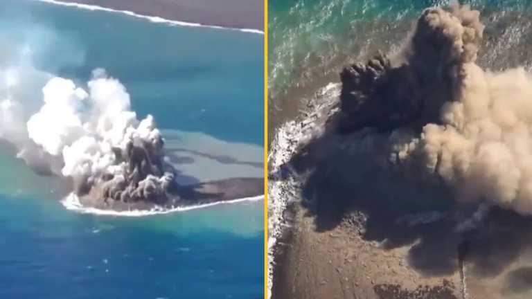World’s newest island appears after underwater volcanic eruption
