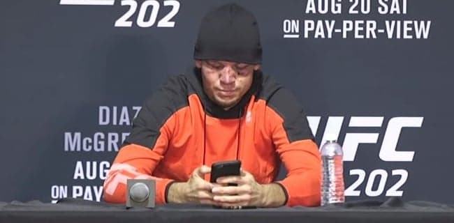 Nate Diaz’s reaction to drunk text really sums up his character Nate Diaz’s reaction to drunk text really sums up his character