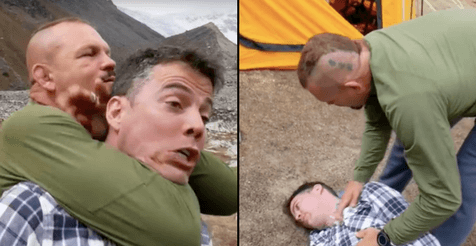 Steve-O gets choked out by MMA fighter in shocking new video Steve-O gets choked out by MMA fighter in shocking new video