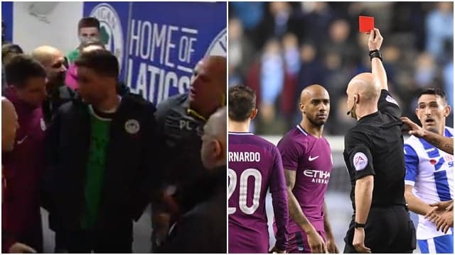It all kicked off at half-time of Man City’s FA Cup tie with Wigan It all kicked off at half-time of Man City’s FA Cup tie with Wigan