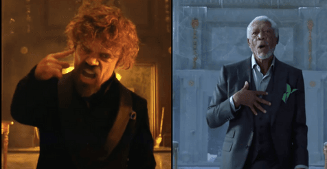 Morgan Freeman and Peter Dinklage having a rap battle is the funniest thing you’ll see all day Morgan Freeman and Peter Dinklage having a rap battle is the funniest thing you’ll see all day