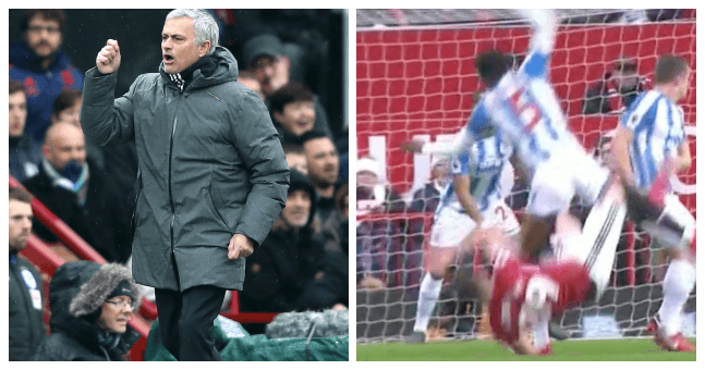 Manchester United denied one of the most blatant penalties you will see all season
