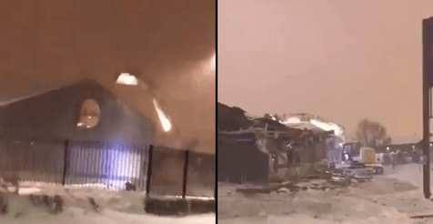WATCH: Wild scenes as Irish looters completely destroy a Lidl with giant JCB digger WATCH: Wild scenes as Irish looters completely destroy a Lidl with giant JCB digger