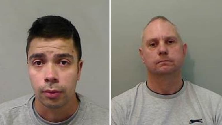Two men in custody after police find them ‘tied up on bench and covered in paint’ Two men in custody after police find them ‘tied up on bench and covered in paint’