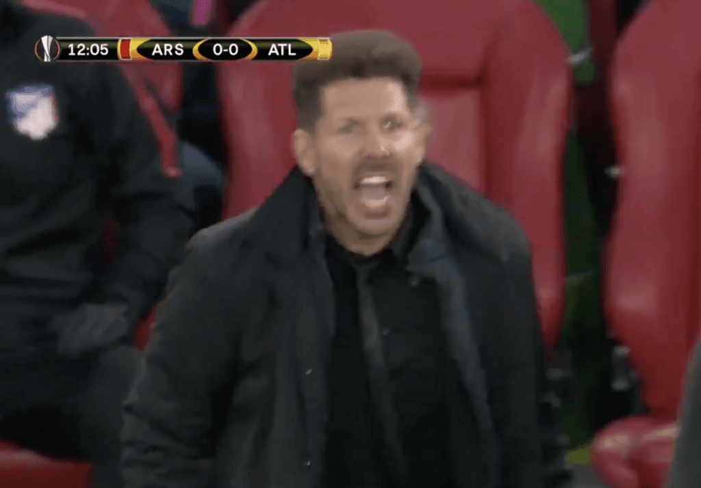 Viewers think they know the insult Diego Simeone shouted at the referee against Arsenal