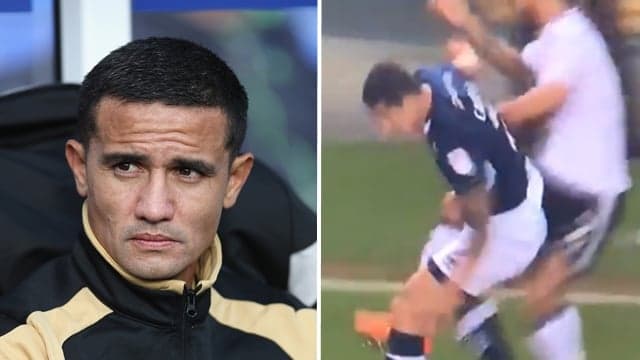Tim Cahill avoided a red card despite landing an elbow on Fulham player Tim Cahill avoided a red card despite landing an elbow on Fulham player