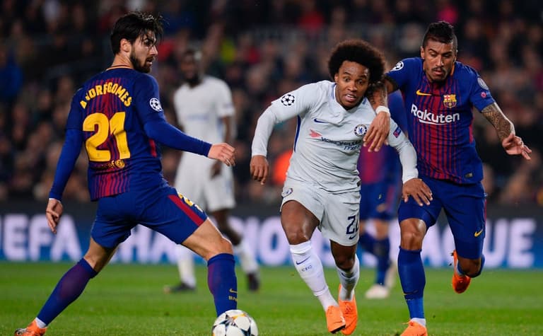 Barcelona are considering offering Chelsea one of four players plus cash in order to sign Willian Barcelona are considering offering Chelsea one of four players plus cash in order to sign Willian