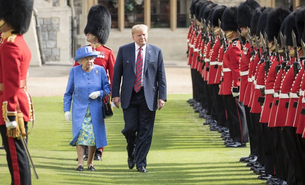 Donald Trump broke royal protocol twice when meeting the Queen and people are angry