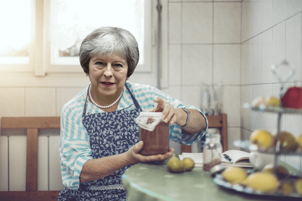 Theresa May scrapes the mould off her jam and then eats the rest