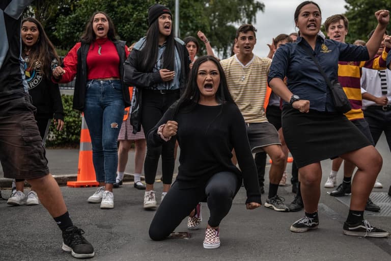 New Zealand schoolchildren perform impromptu haka in memory of friends murdered in Christchurch terror attack New Zealand schoolchildren perform impromptu haka in memory of friends murdered in Christchurch terror attack