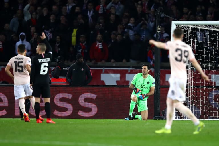 Gianluigi Buffon fumble puts Manchester United right back in Champions League tie Gianluigi Buffon fumble puts Manchester United right back in Champions League tie
