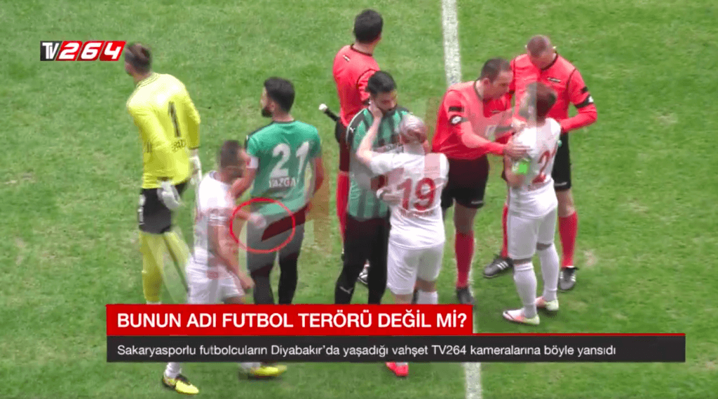 Footage allegedly shows football player slash rivals with ‘razor blade’ in local derby