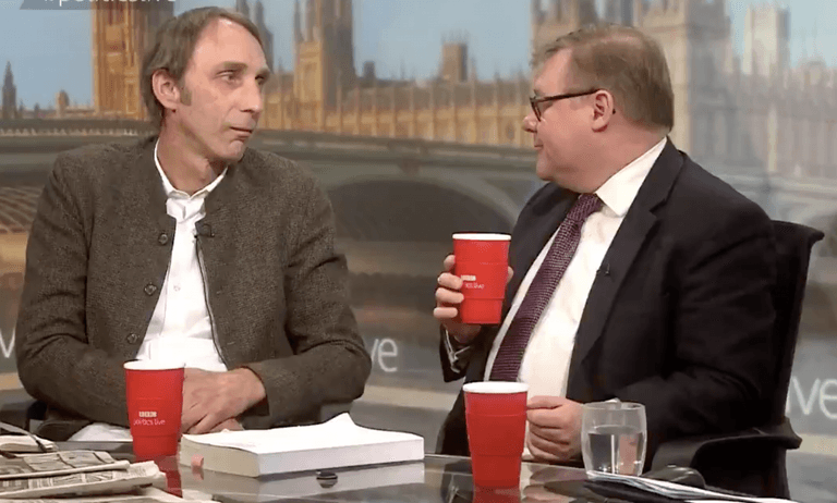 Heated Brexit row leads to terrifying stare-down between Will Self and Mark Francois Heated Brexit row leads to terrifying stare-down between Will Self and Mark Francois