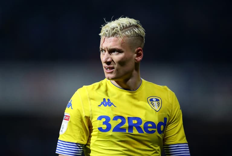 Leeds’ Ezgjan Alioski reacts angrily to being kissed by Pontus Jansson Leeds’ Ezgjan Alioski reacts angrily to being kissed by Pontus Jansson