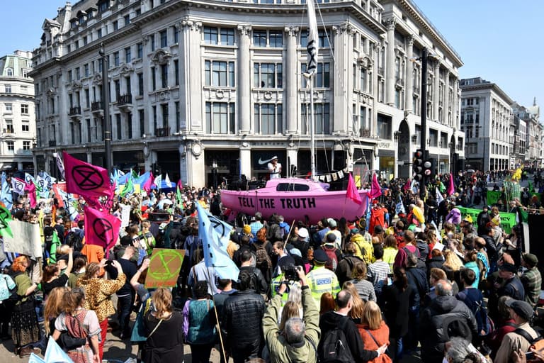 Support for Extinction Rebellion has quadrupled since they blockaded London Support for Extinction Rebellion has quadrupled since they blockaded London