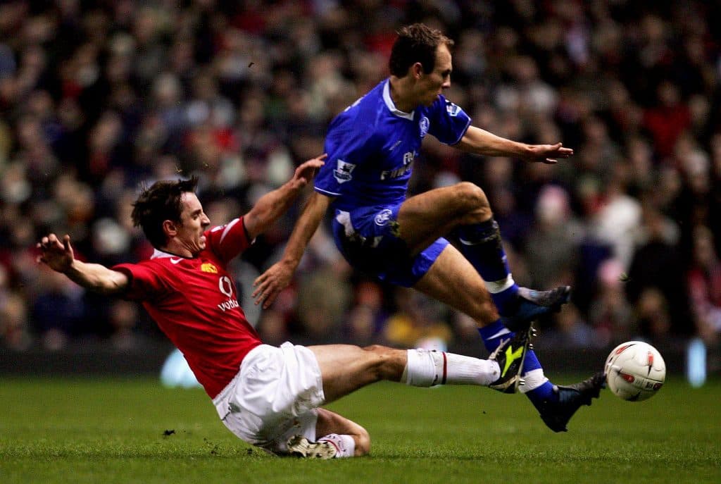 Gary Neville offers some full-back advice to Manchester United
