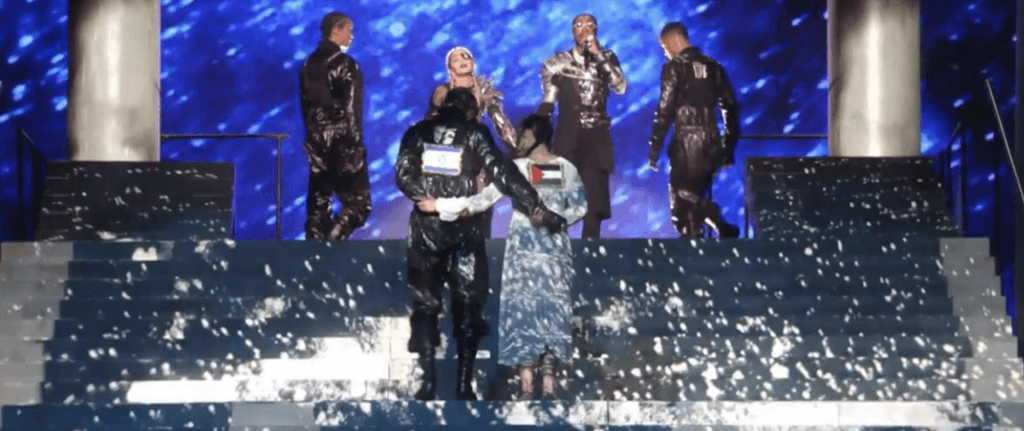 Madonna uses Eurovision Song Contest to make subtle political statement about Palestine and Israel