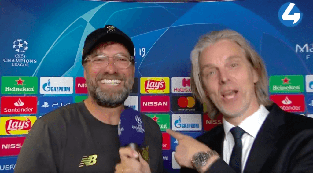 Jurgen Klopp sings ‘Let’s talk about six, baby’ in post-match interview