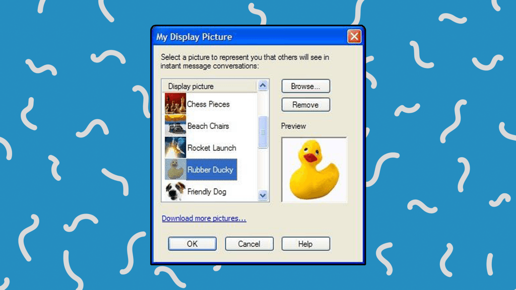 What your MSN Messenger profile picture said about you