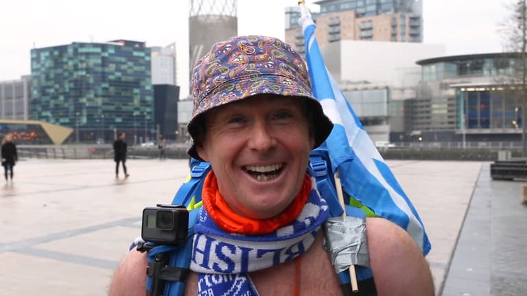 Speedo Mick: Walking Britain in his swimming trunks for charity Speedo Mick: Walking Britain in his swimming trunks for charity