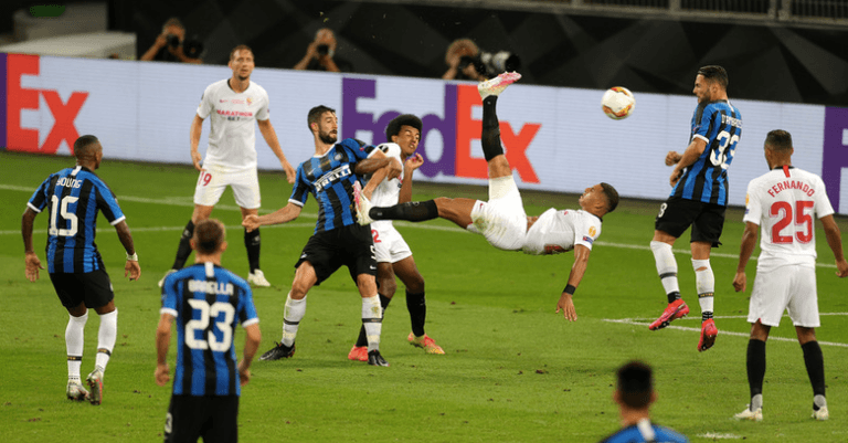 Sevilla defender gets tattoo of his overhead kick that won Europa League Sevilla defender gets tattoo of his overhead kick that won Europa League