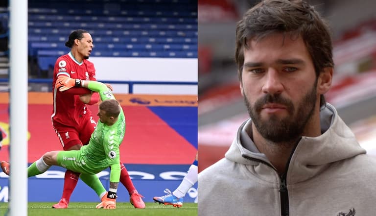 Liverpool goalkeeper Alisson criticises Jordan Pickford for Van Dijk challenge Liverpool goalkeeper Alisson criticises Jordan Pickford for Van Dijk challenge