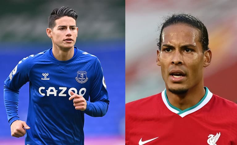 Everton’s James Rodriguez injured by Virgil van Dijk Everton’s James Rodriguez injured by Virgil van Dijk