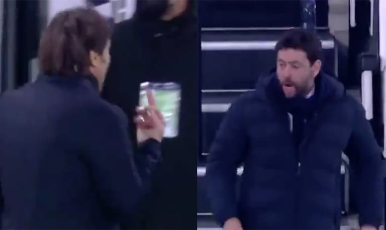 Antonio Conte involved in heated exchange with Juventus president Antonio Conte involved in heated exchange with Juventus president