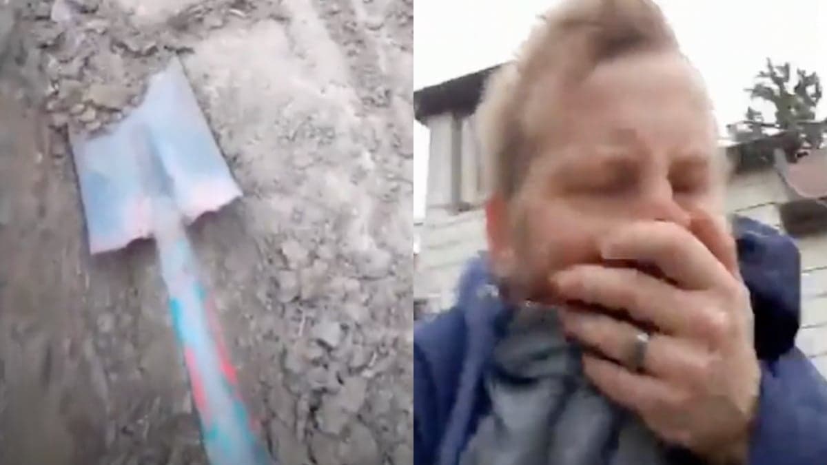 Man immediately regrets digging up mysterious concrete box in garden