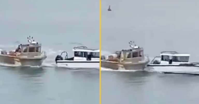 French trawler rams UK boat in Jersey in post-Brexit fishing row French trawler rams UK boat in Jersey in post-Brexit fishing row