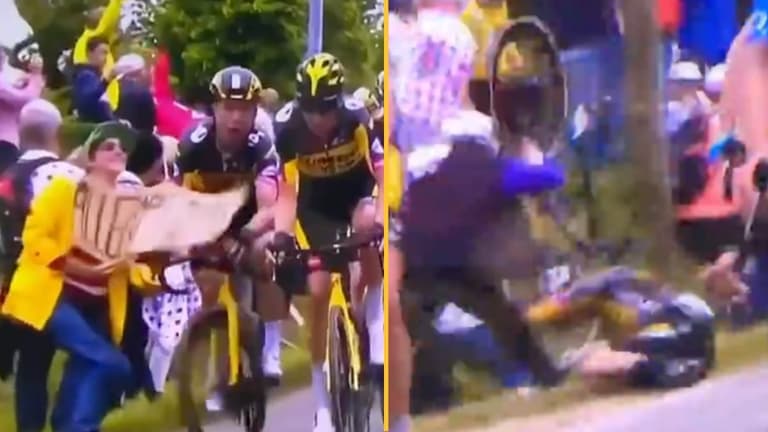 Woman arrested over Tour de France’s worst-ever crash Woman arrested over Tour de France’s worst-ever crash