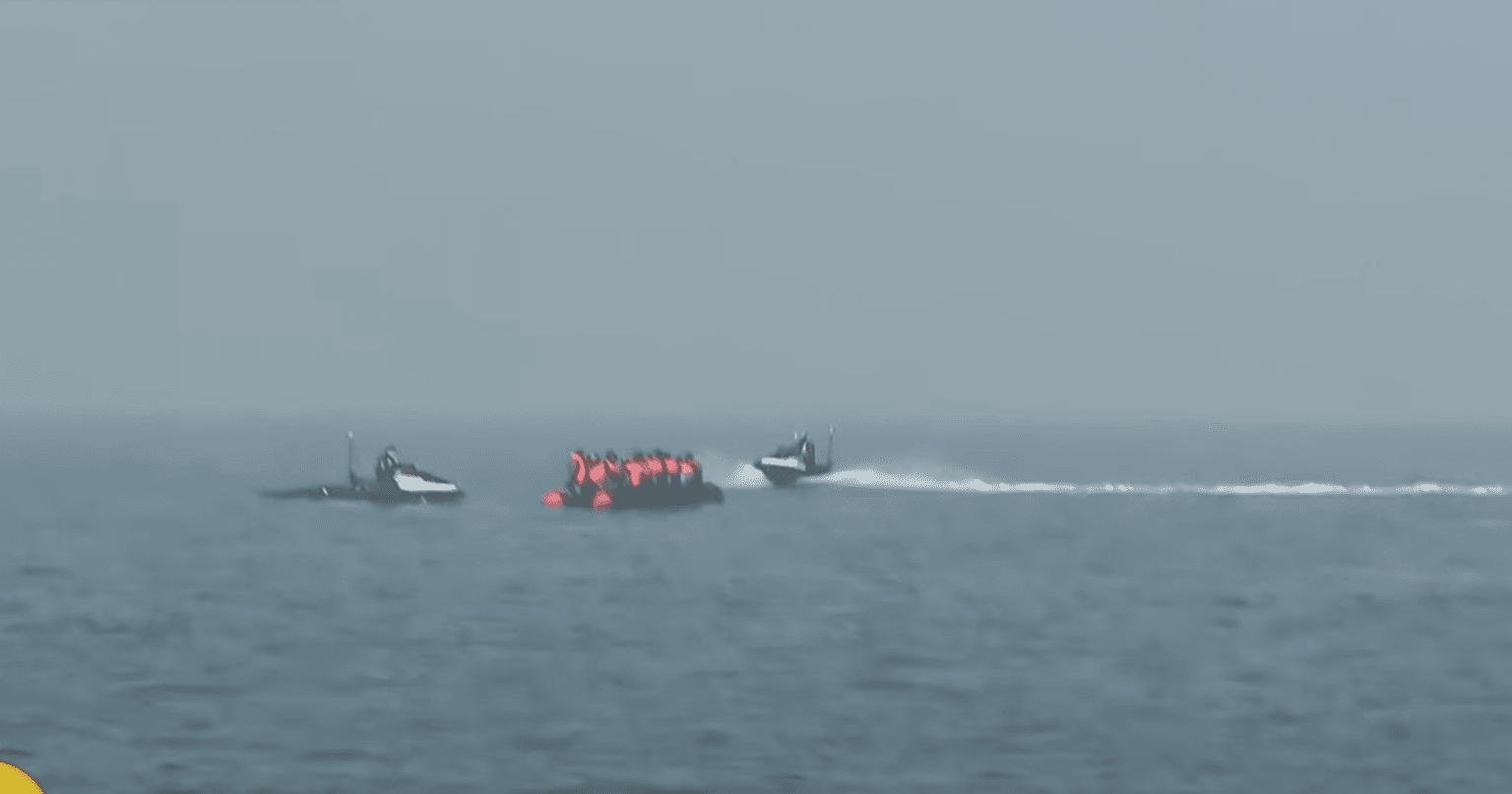 GMB news crew baffled after French warship delivers them 13 migrants