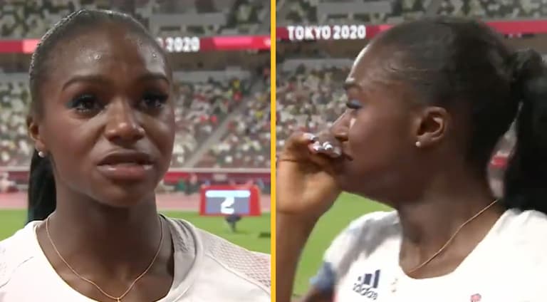 Heartbroken Dina Asher-Smith gives emotional interview as her 2020 Olympic dream ends Heartbroken Dina Asher-Smith gives emotional interview as her 2020 Olympic dream ends