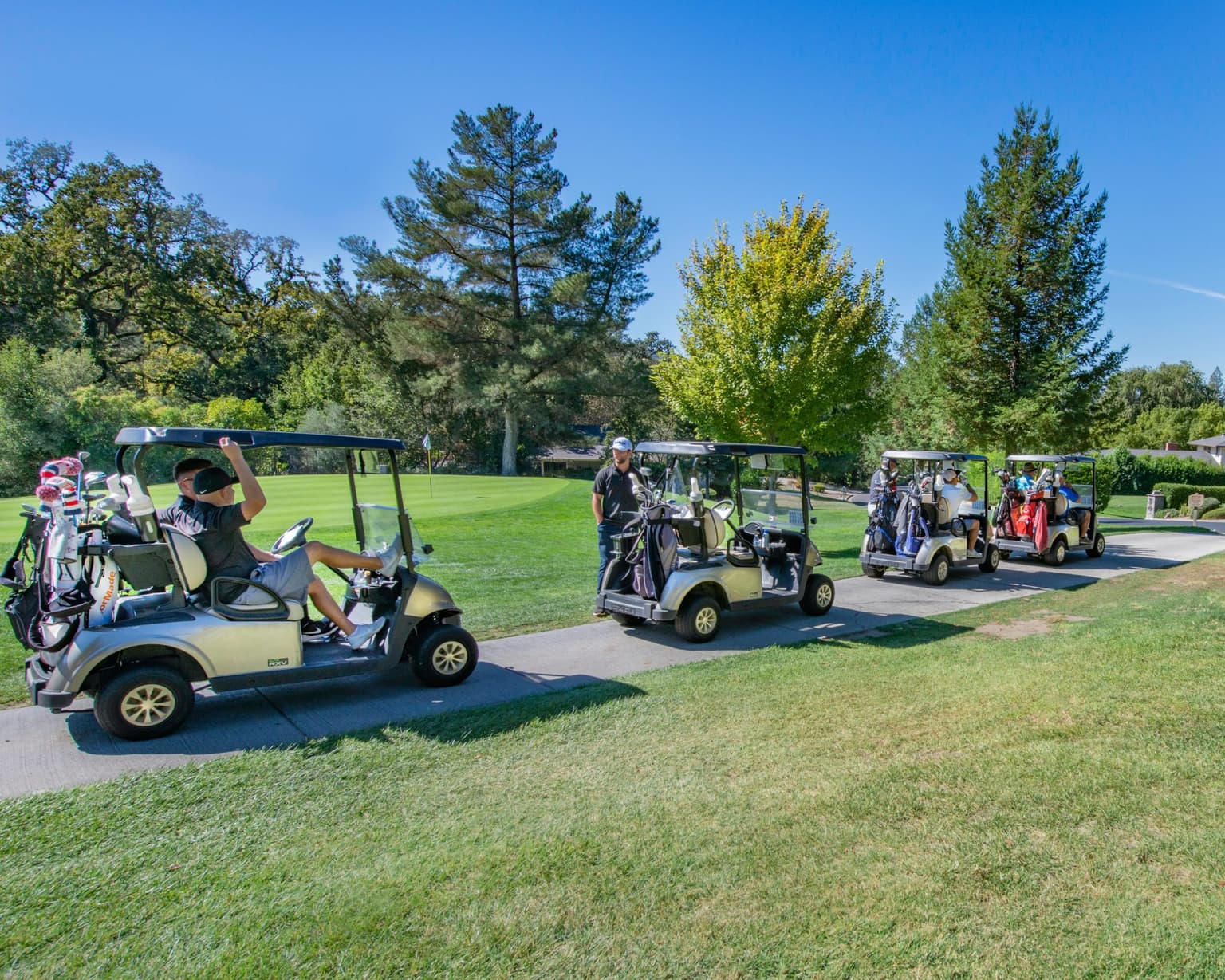 Nude woman driving golf cart crashes armed police standoff